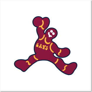 Jumping Cleveland Cavaliers Gingerbread Man Posters and Art